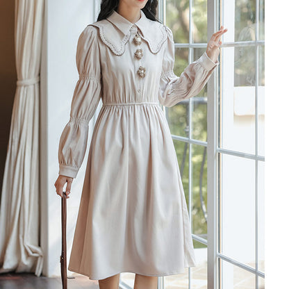 Flower-decorated Elegant Dress SE23727