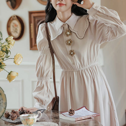 Flower-decorated Elegant Dress SE23727