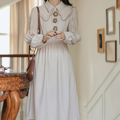 Flower-decorated Elegant Dress SE23727