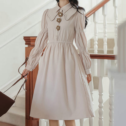 Flower-decorated Elegant Dress SE23727