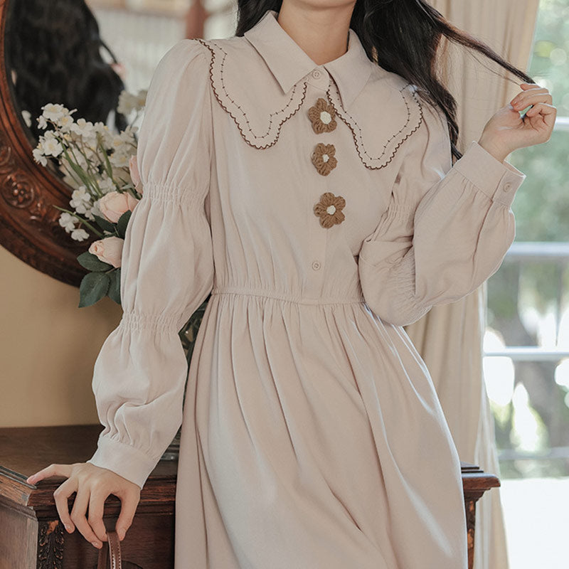 Flower-decorated Elegant Dress SE23727