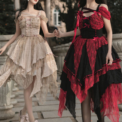 Flower Bow Irregular Dress SE23439