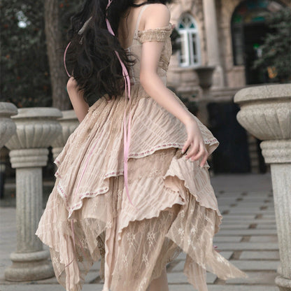 Flower Bow Irregular Dress SE23439