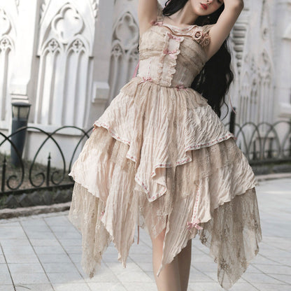 Flower Bow Irregular Dress SE23439