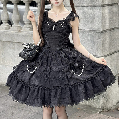 Flower Bow Lace Dress SE23710