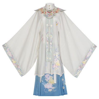 Flower Embroidery Hanfu Dress Set SE22746