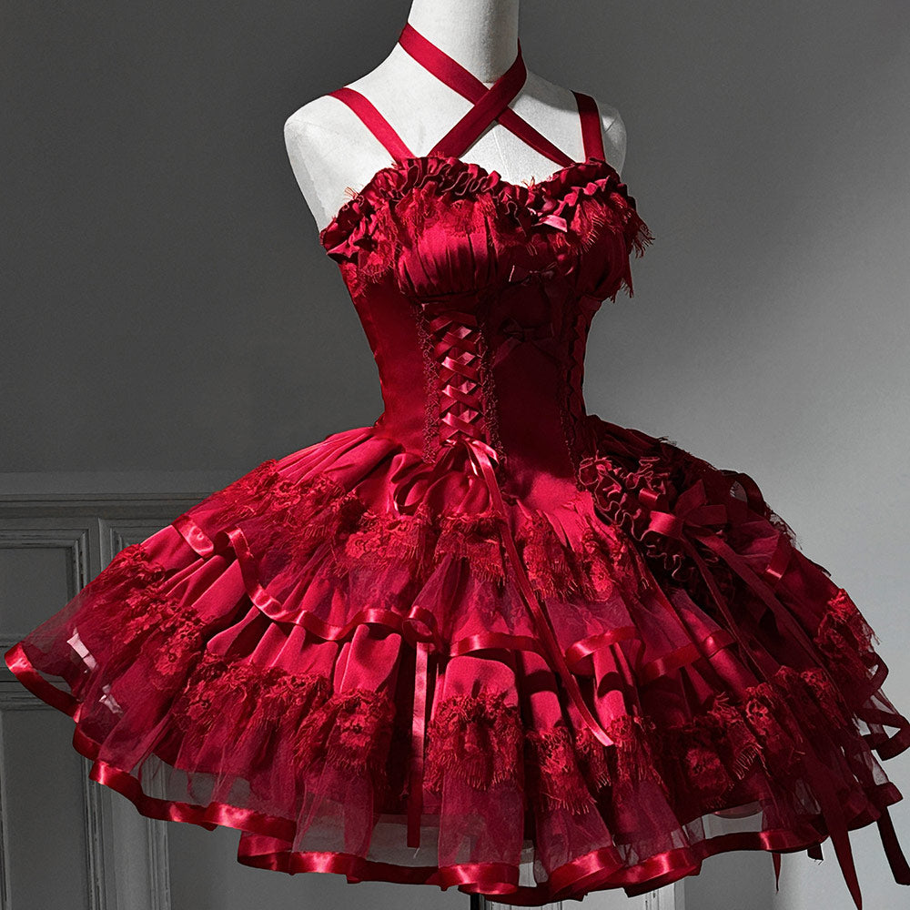 Gothic Red Lolita Dress SE23848