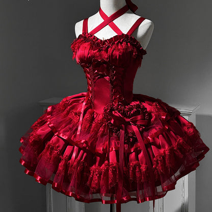 Gothic Red Lolita Dress SE23848