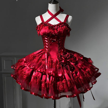 Gothic Red Lolita Dress SE23848