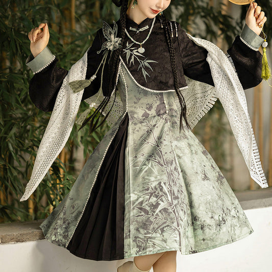 Green Bamboo Lolita Dress Set SE23838