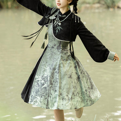 Green Bamboo Lolita Dress Set SE23838