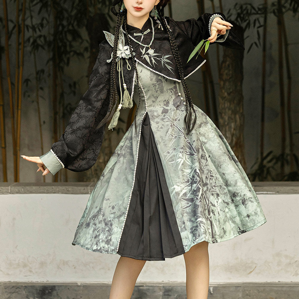 Green Bamboo Lolita Dress Set SE23838