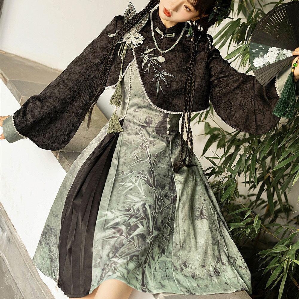Green Bamboo Lolita Dress Set SE23838
