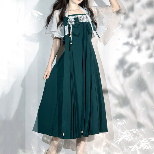 Green Flower Hanfu Dress Set SE22809