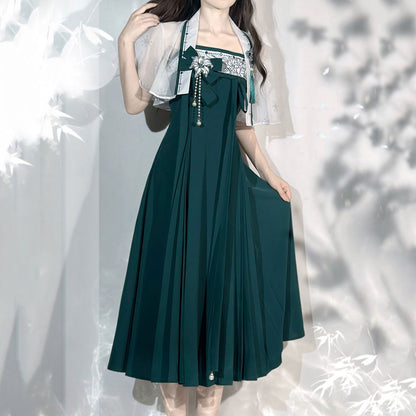Green Flower Hanfu Dress Set SE22809