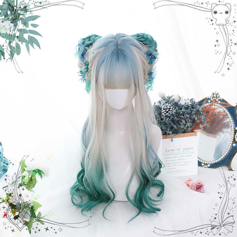 Green Long Wigs SE23294