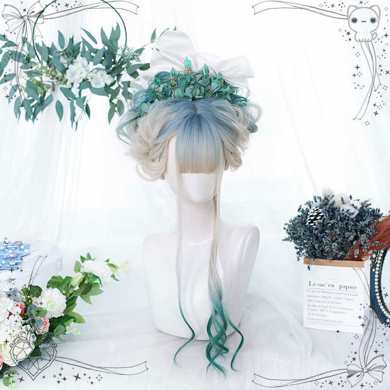 Green Long Wigs SE23294