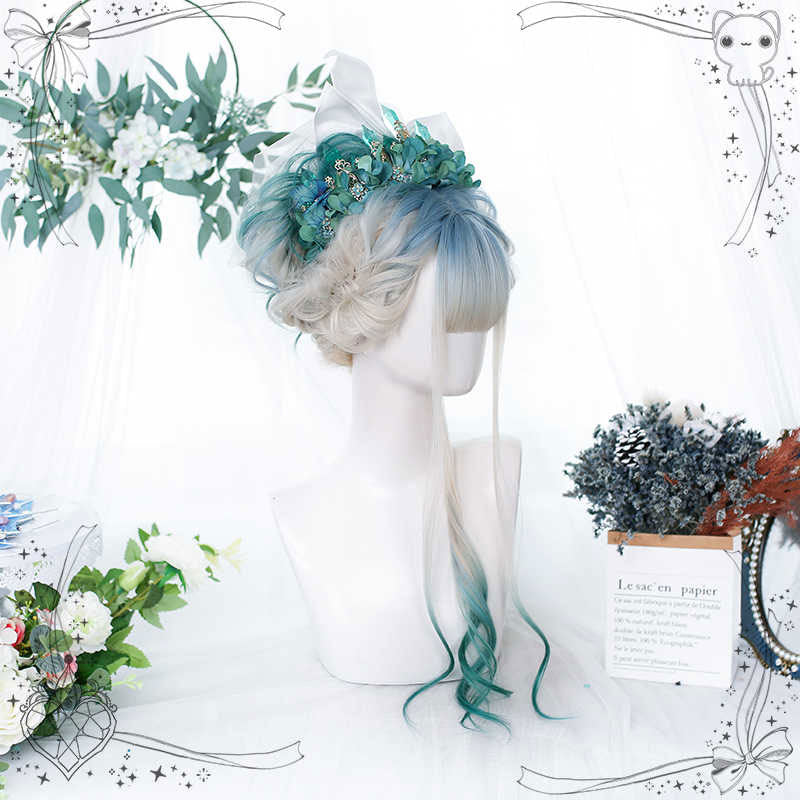 Green Long Wigs SE23294