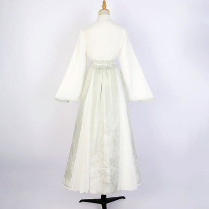 Hanfu Tassel Shirt Floral Skirt Set SE22979