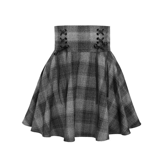 High Waist Plaid Mini Skirts SE22948