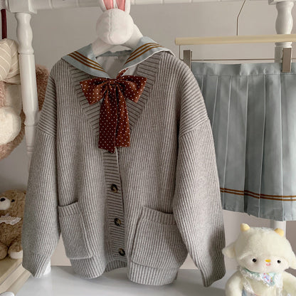 JK Knitted Cardigan Sweater Coat SE23681