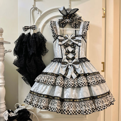 Japanese Plaid Bow Dress SE23258