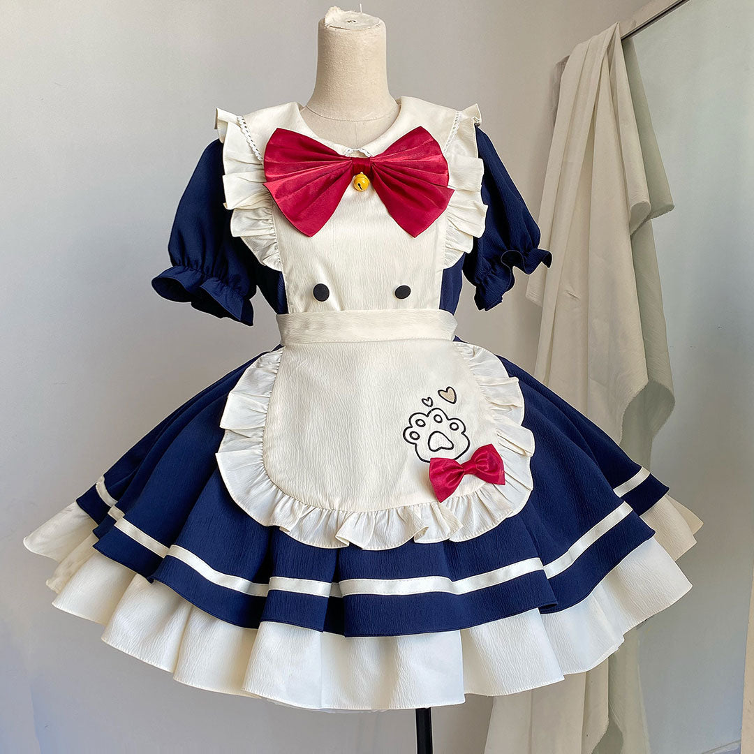 Kawaii Bow Cat Claw Uniform Dress SE22874
