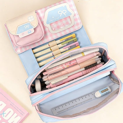 Kawaii Checkered Pencil Case SE23910
