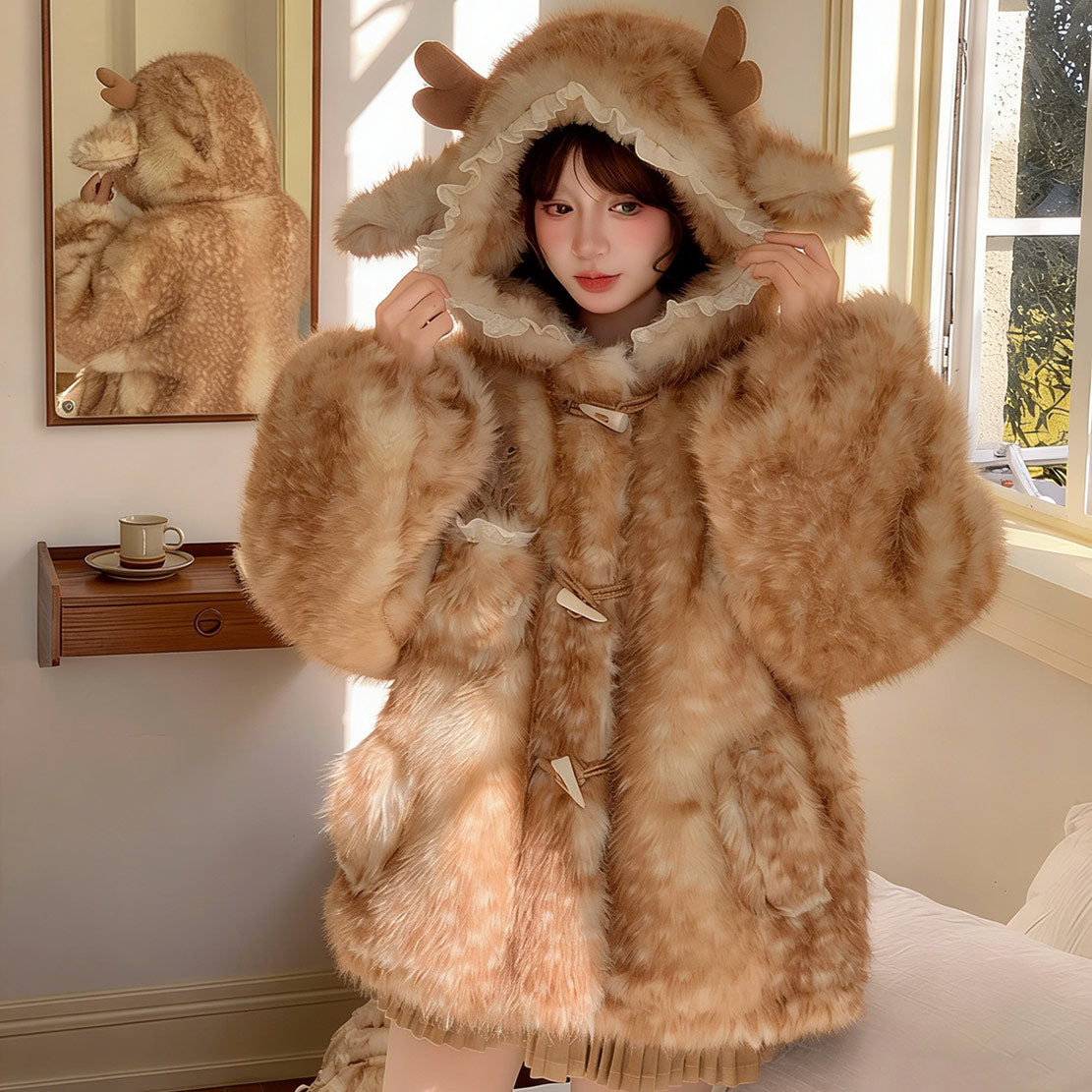 Kawaii Deer Coat Hoodie SE23810