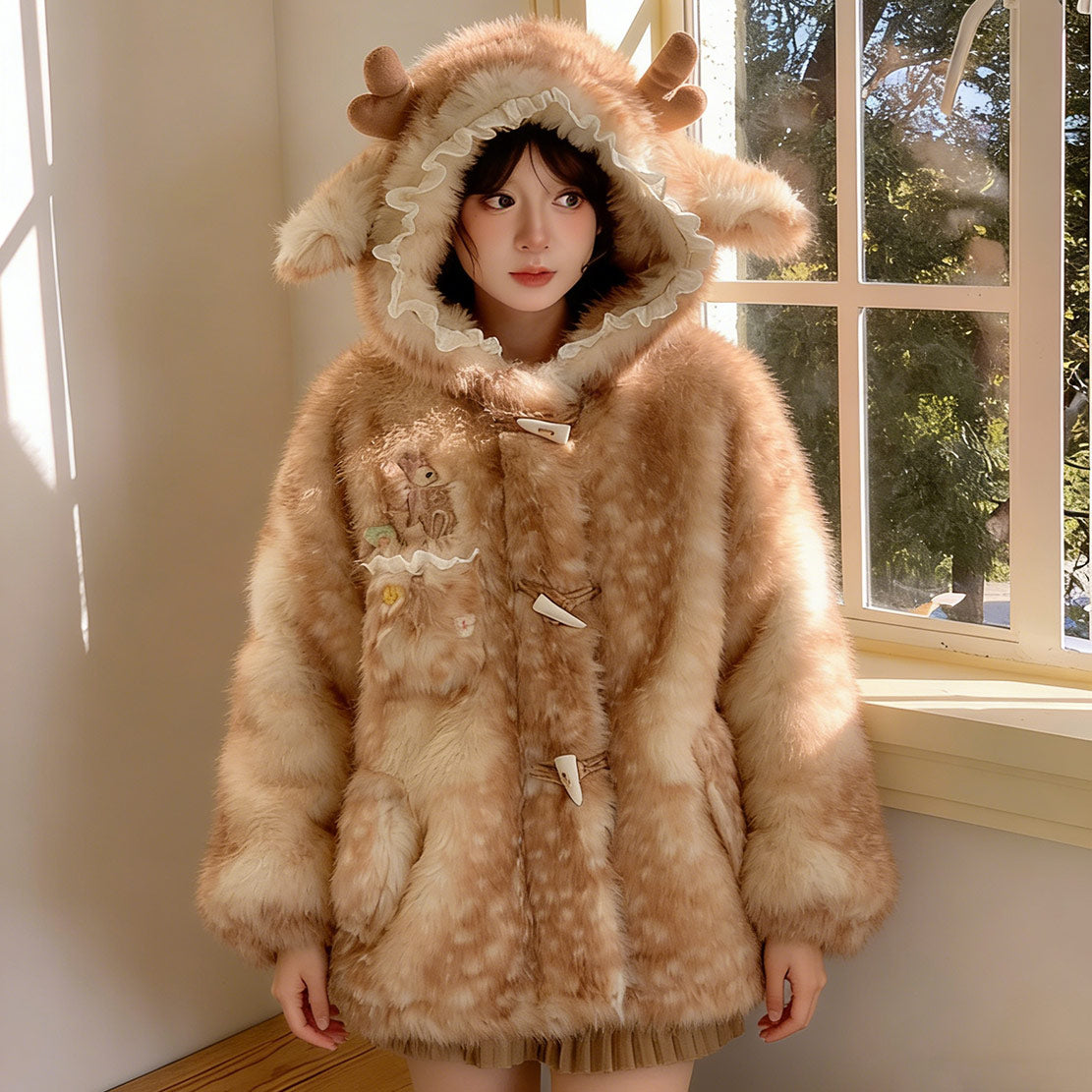 Kawaii Deer Coat Hoodie SE23810