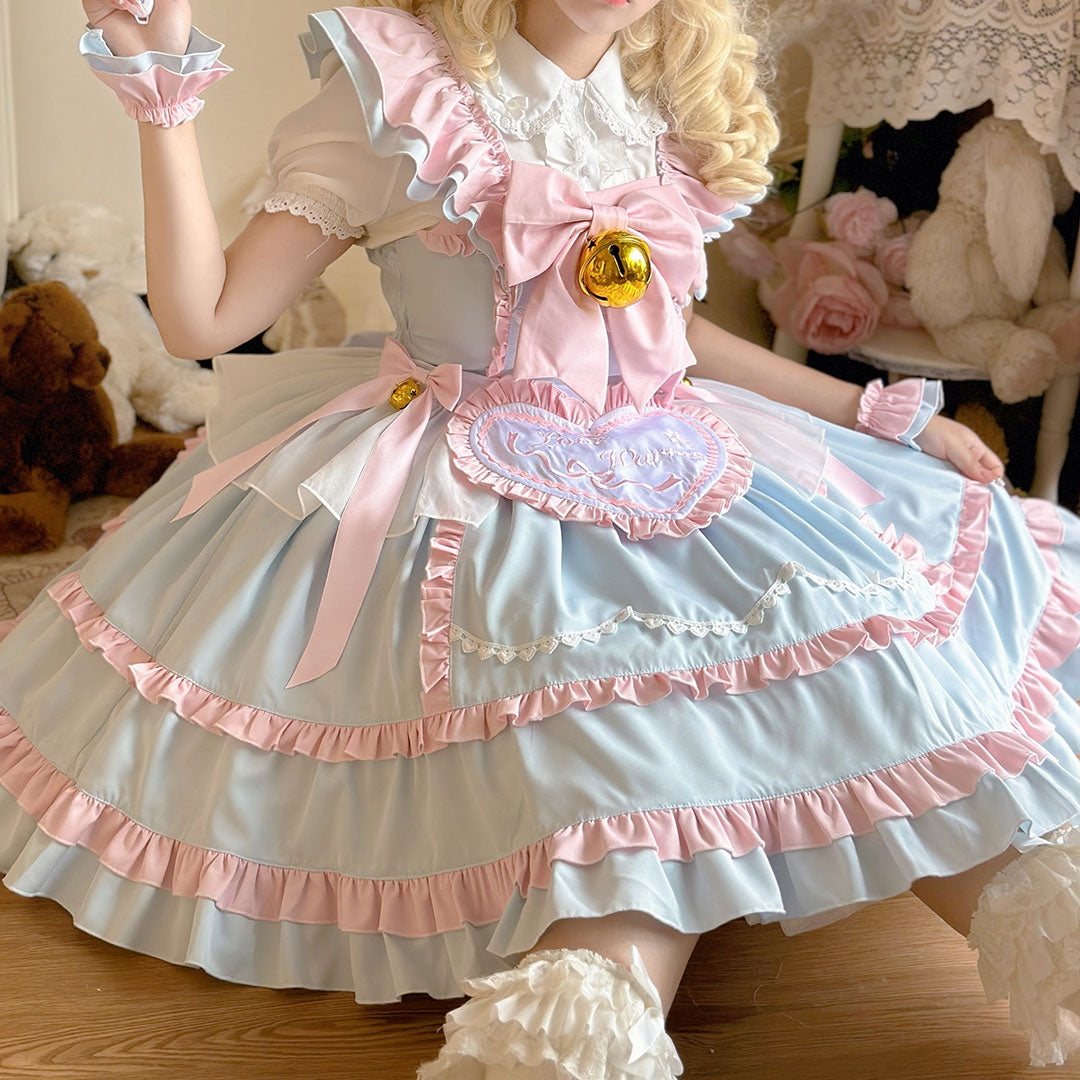 Kawaii Lolita Bow Bell Maid Dress SE23014