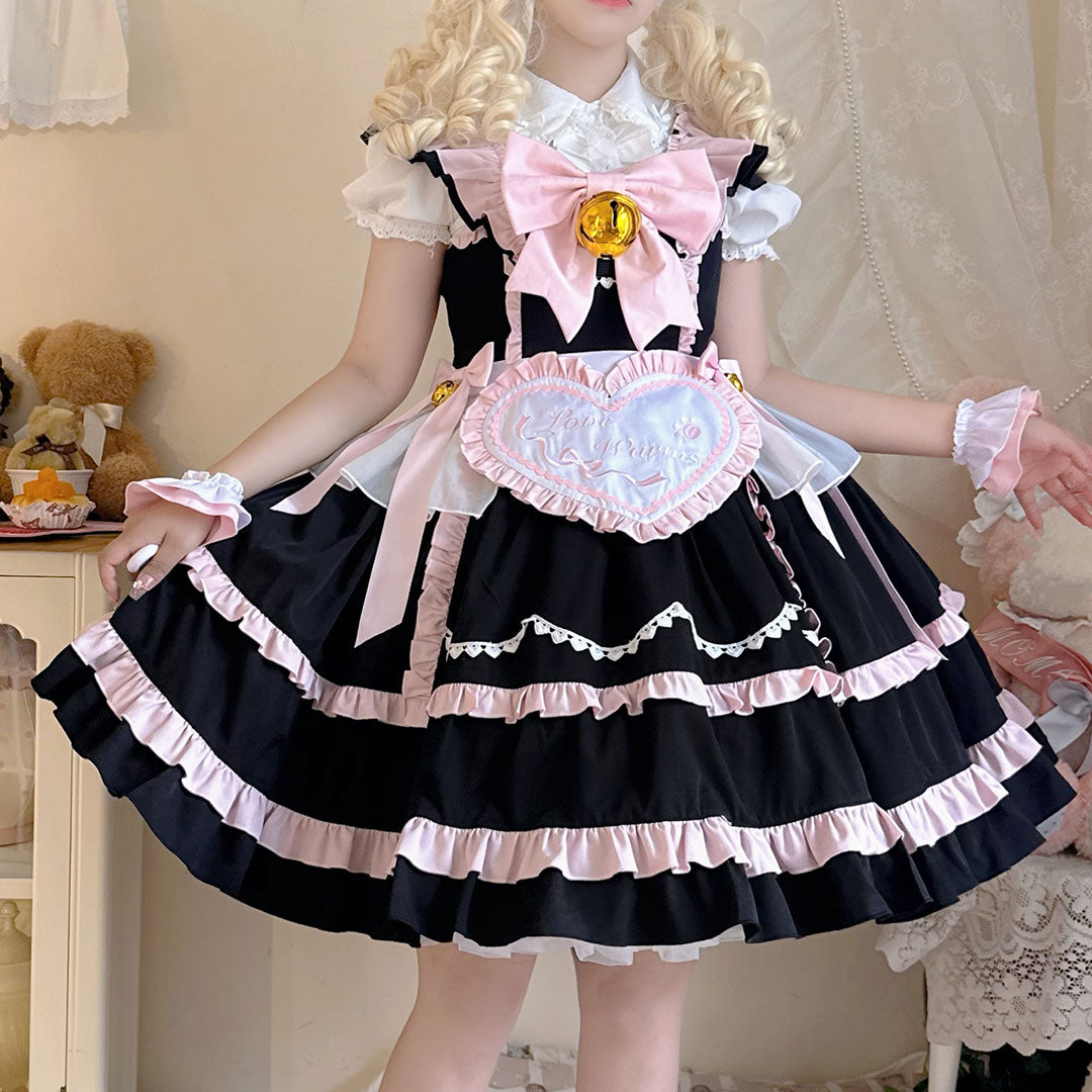 Kawaii Lolita Bow Bell Maid Dress SE23014