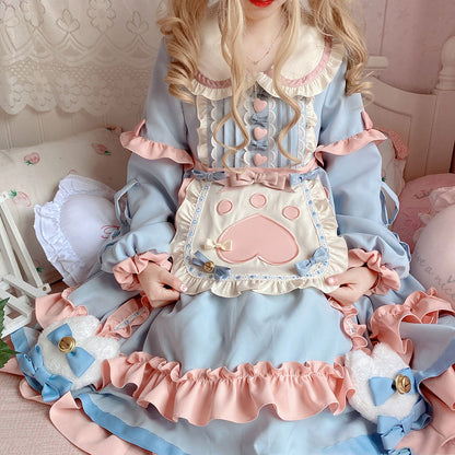 Kawaii Lolita Bow Cat Paw Dress SE23018