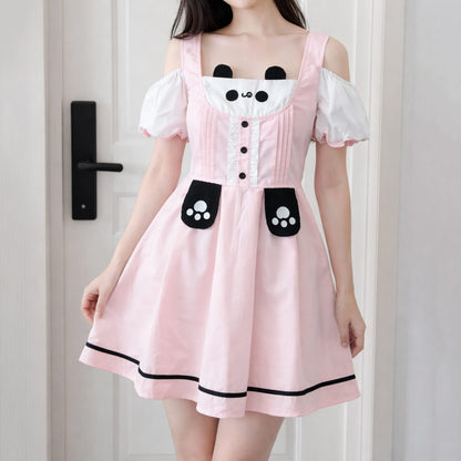 Kawaii Panda Pink Dress SE23952