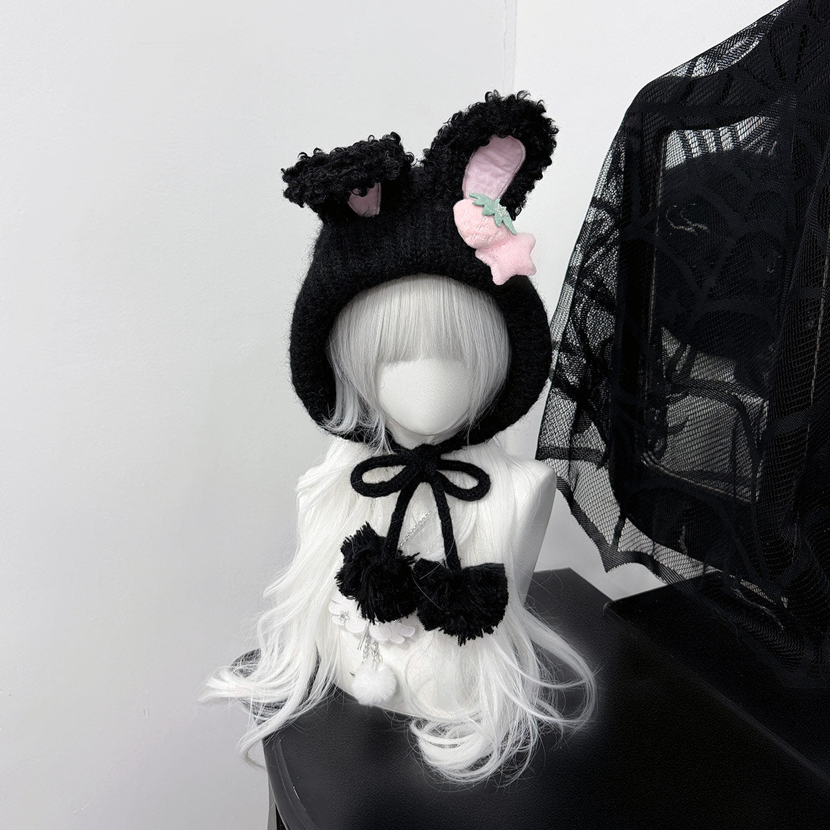 Knitted Rabbit Ear Hat SE23909