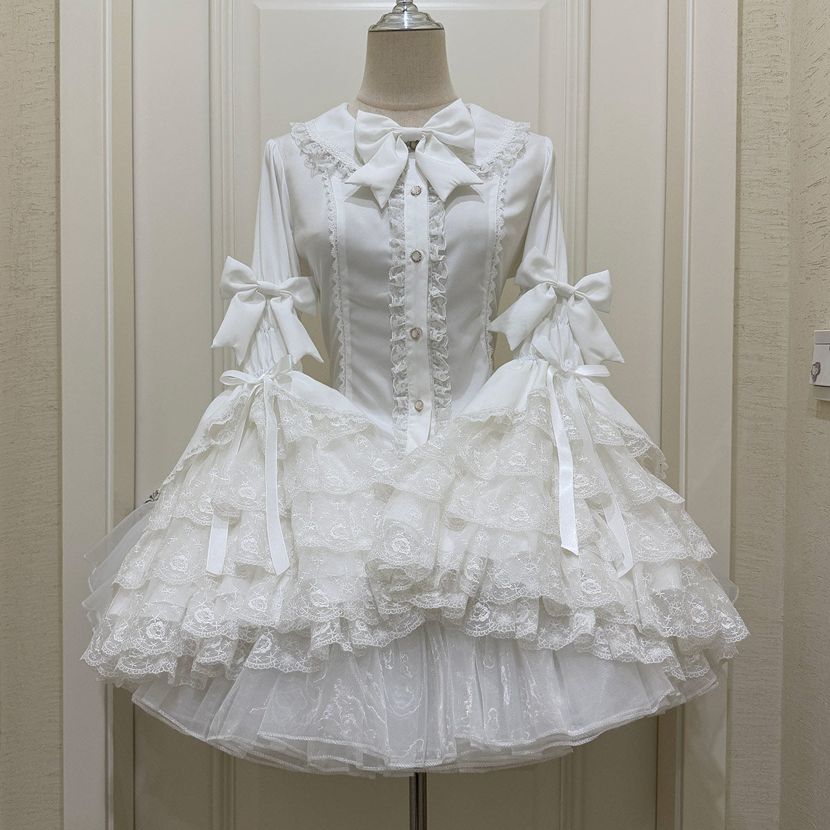 Lace Bow Blouse SE23915