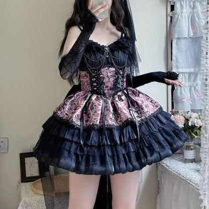 Lace Bow Floral Dress SE23266