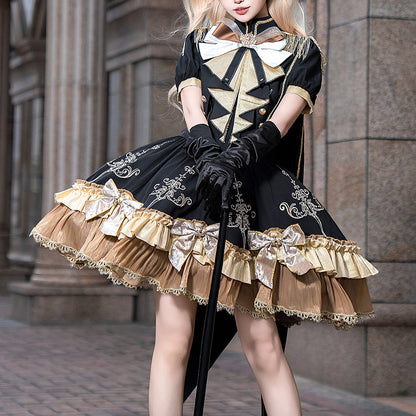 Lace Bow Flower Dress Set SE23737