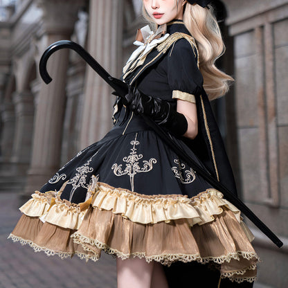 Lace Bow Flower Dress Set SE23737