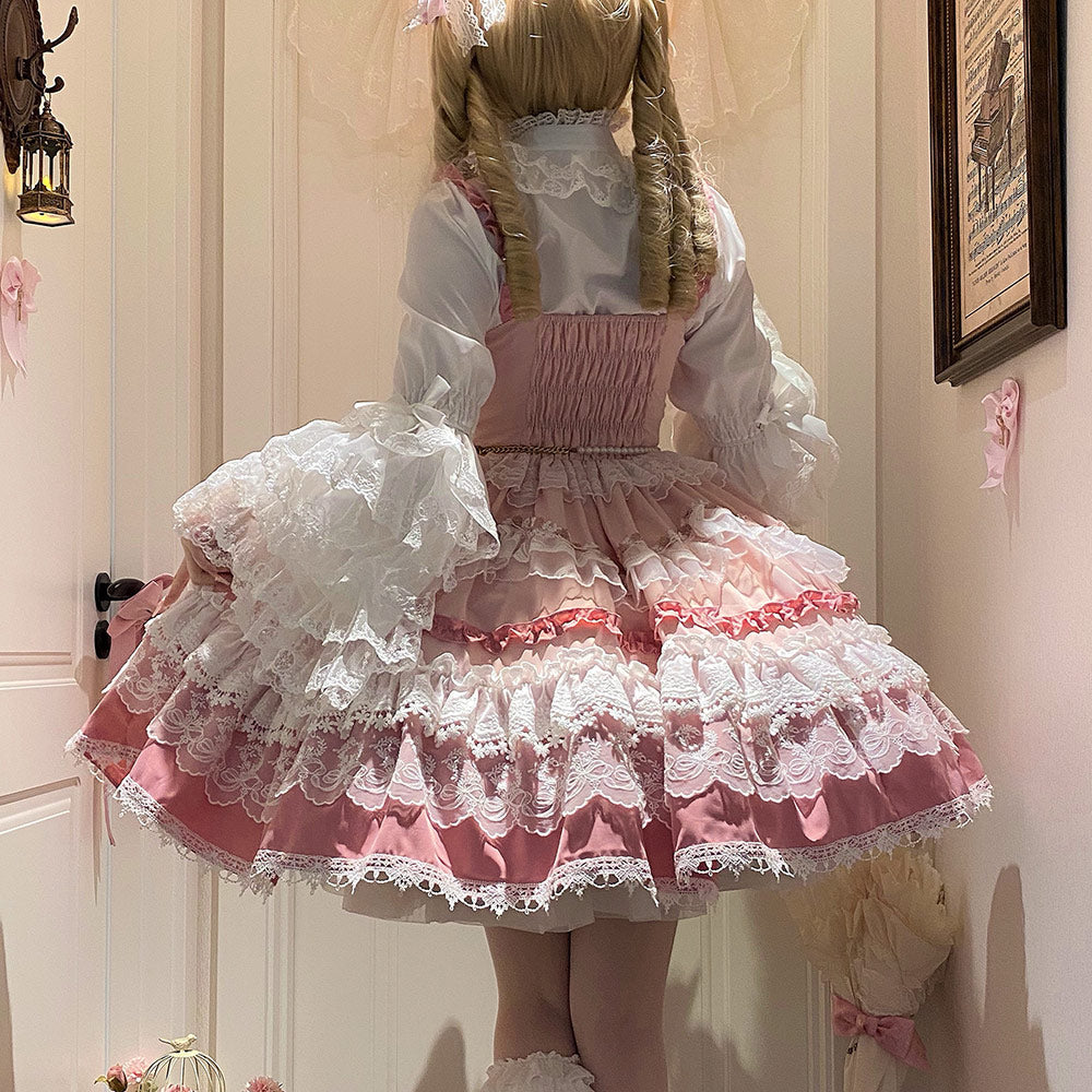 Lace Bow Flower Lolita Princess Dress SE23715