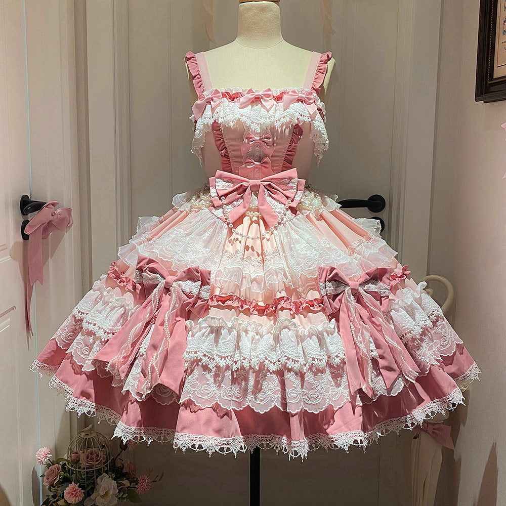 Lace Bow Flower Lolita Princess Dress SE23715