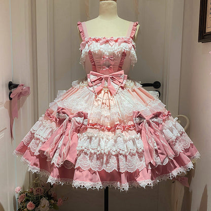 Lace Bow Flower Lolita Princess Dress SE23715