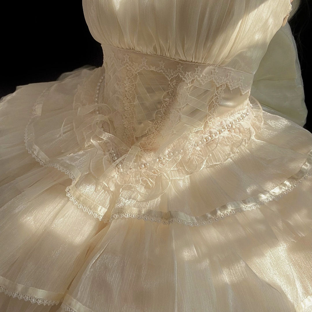 Lace Bow Mesh Lolita Dress SE22885