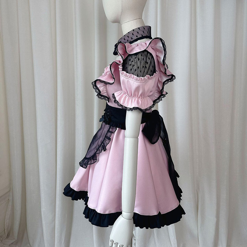 Lace Bow Pink Dress SE23566