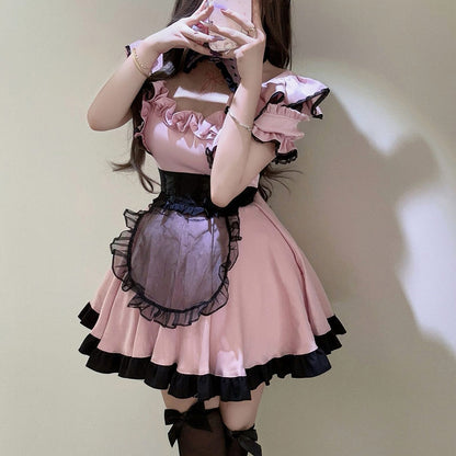 Lace Bow Pink Dress SE23566