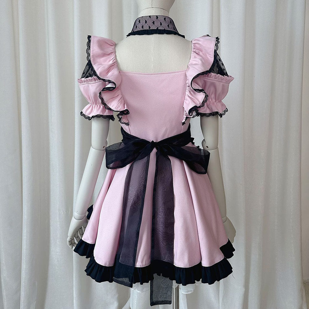 Lace Bow Pink Dress SE23566