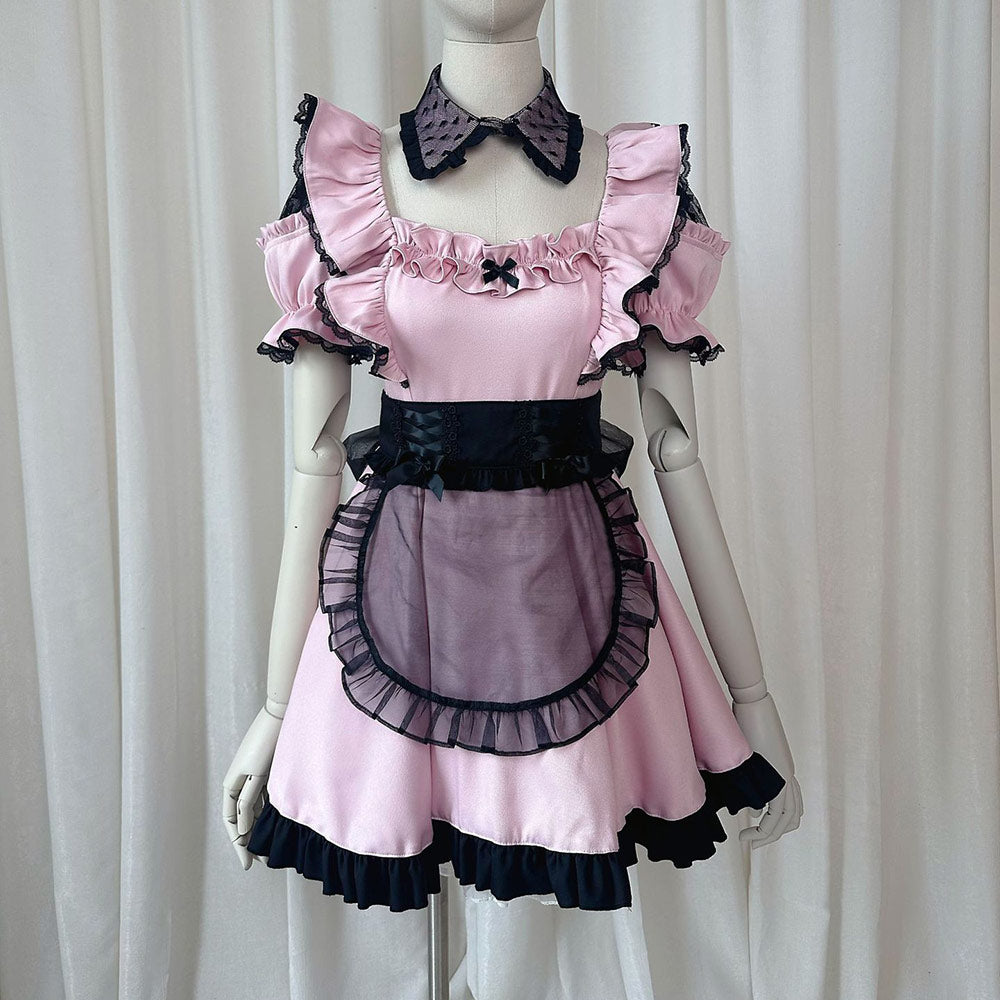 Lace Bow Pink Dress SE23566