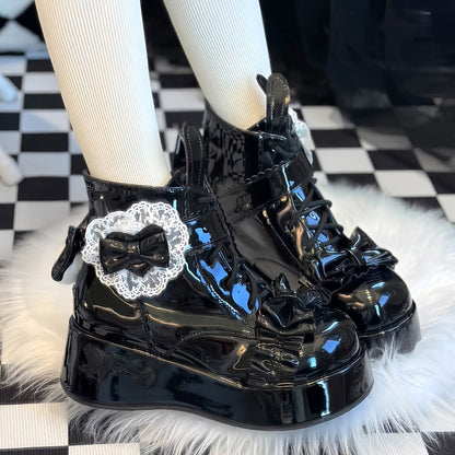 Lace Bow Rabbit Ear Platform Shoes SE23775