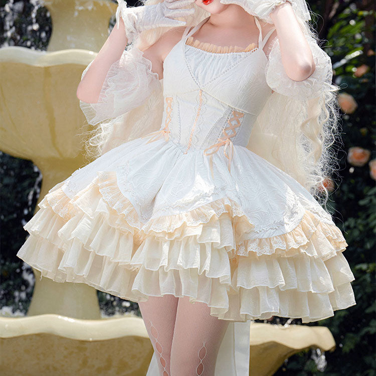 Lace Lolita Bow Slip Dress SE22804