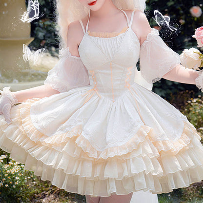 Lace Lolita Bow Slip Dress SE22804